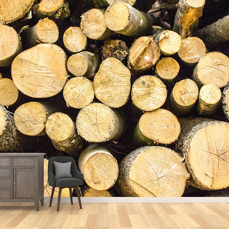 Wood 3D Industrial Style Wood Texture Mural Mildew Resistant Wall Decor