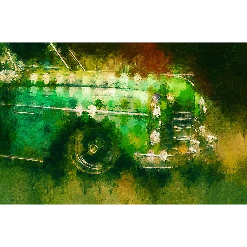 Car Illustration Mural Wallpaper for Boy Bedroom, Stain Resistant, Made to Measure