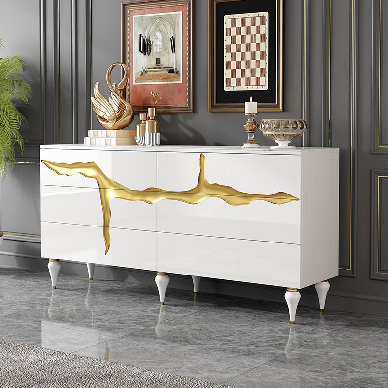 13.65-inch Width Modern Storage Chest Dresser Stone Storage Chest with 6 Drawers