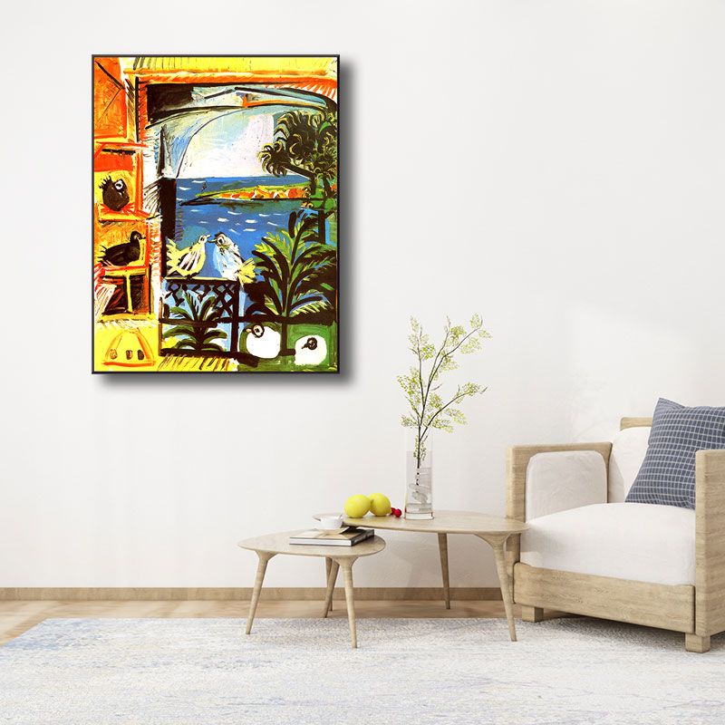 Ducks and Birds Animals Painting Contemporary Canvas Wall Art Decor, Multiple Sizes