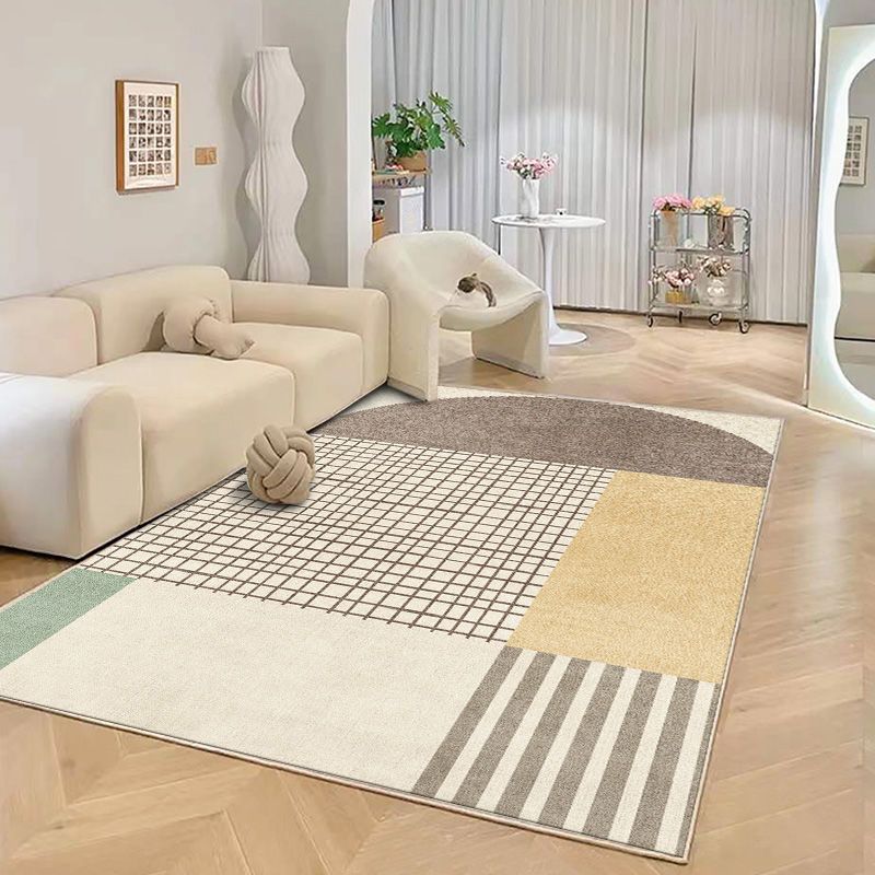 Luxury Area Carpet Funky Washable Rug Polyester Non-Slip Carpet for Home Decor