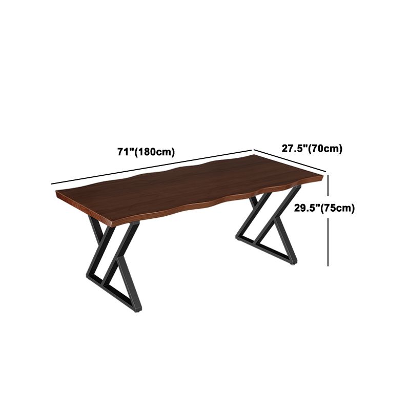 Industrial Dinette Set 1/2 Pieces Solid Wood and Metal Dining Table Set