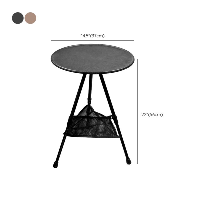 Industrial Metal Foldable Side Table Round Lift Dining Table