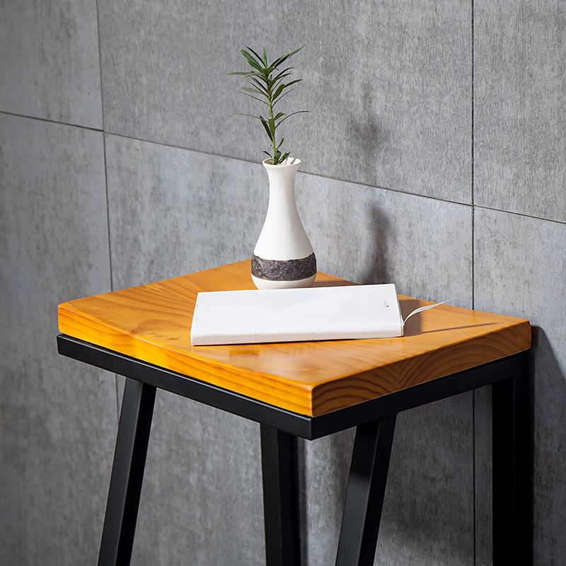 Contemporary Metal Counter Stool Wood Seat Bar Stool for Living Room