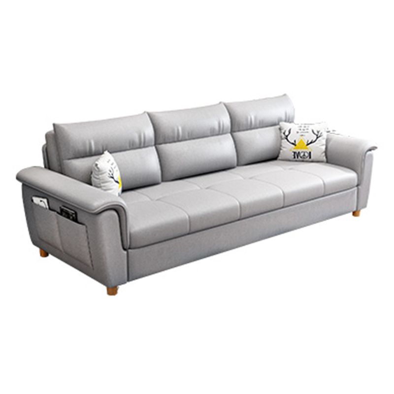 33" Wide Contemporary Sleeper Sofa Futon Gray Storage Sleeper Sofa