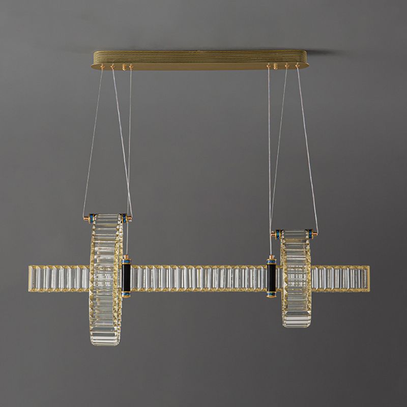 Contemporary Island Light Fixtures Crystal Hanging Lamp for Dining Room