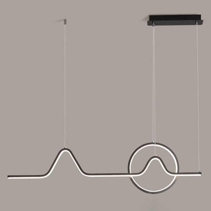 Luz de la isla colgante sombreada de metal Simplicidad estilo LED LIGHTIVE para comedor para comedor