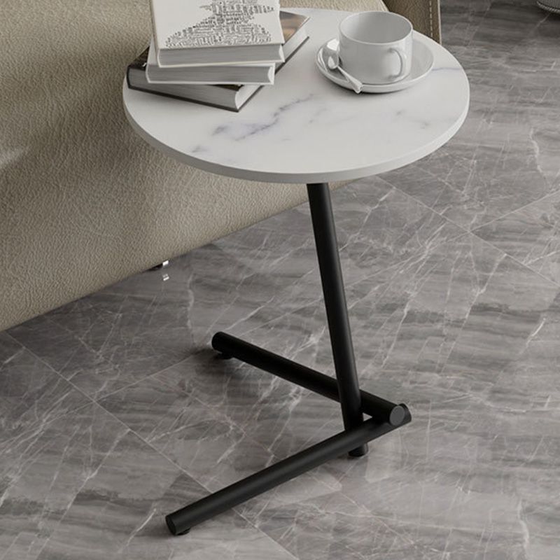 Pedestal Round End Table Minimalist Side End Table for Living Room