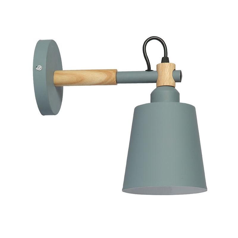 Macaron Empire Shape Wall Sconce Metal 1 Light Sconces for Bedroom