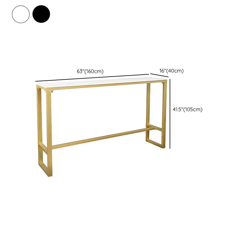 Glam Style Rectangle Bar Set 1/7 Pieces Stone Pub Dining Set for Dining Room