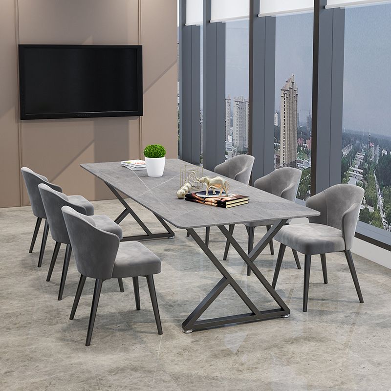 29.53" H Modern Office Desk Antique Finish Computer Desk with Metal Legs