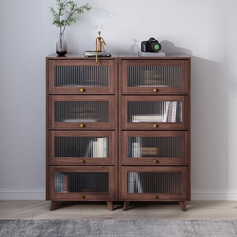 Scandinavian Closed Back Standard Bookshelf Wooden Bookcase with Shelves