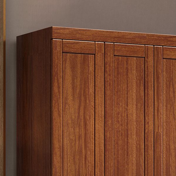 Traditional Walnut Wood Storage Cabinet Brown Cabinet for Home