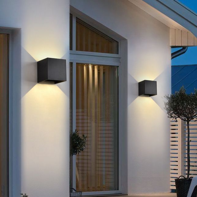 Square Wall Lighting Contemporary Metal 1 Light Wall Sconces