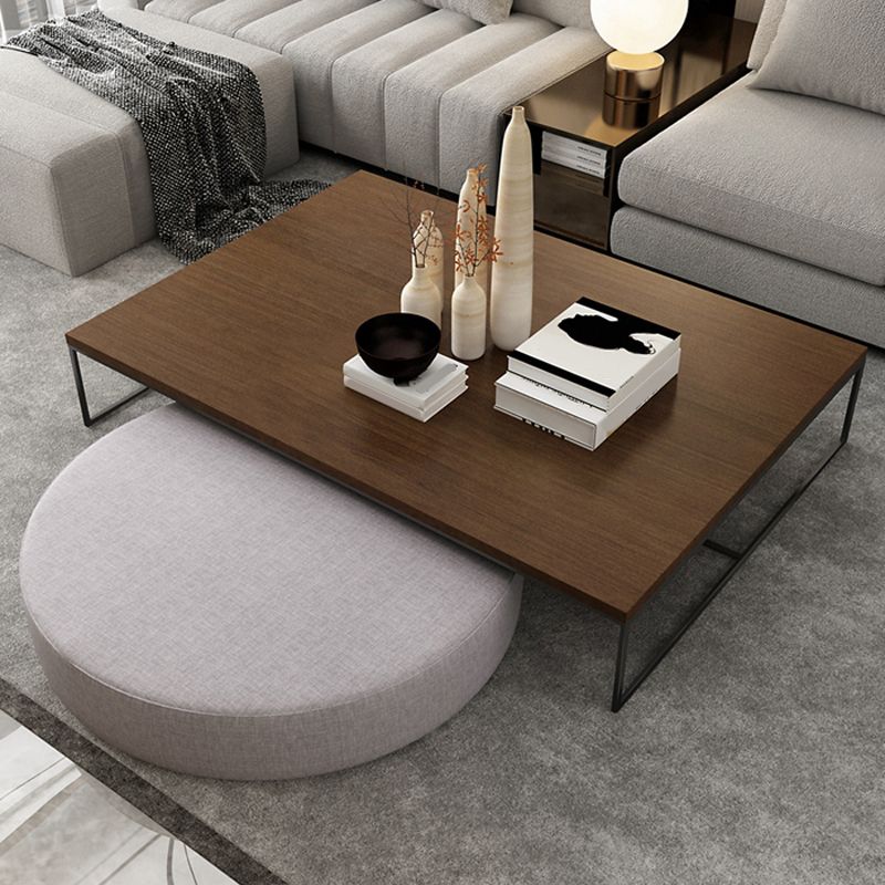 North European Wood Coffee Table Rectangle Frame Cocktail Table