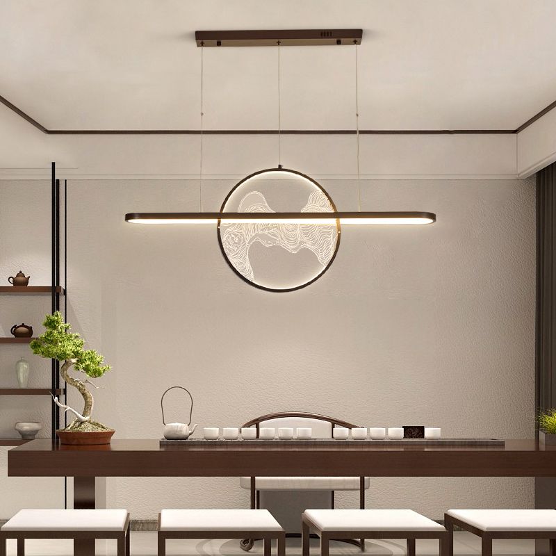 Modern Geometric Pendant Lighting Metal 2-Light Island Pendant Lights