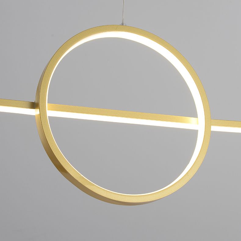 Modern Style Linear Pendant Lights Metal 4- Light Pendant Light Fixtures