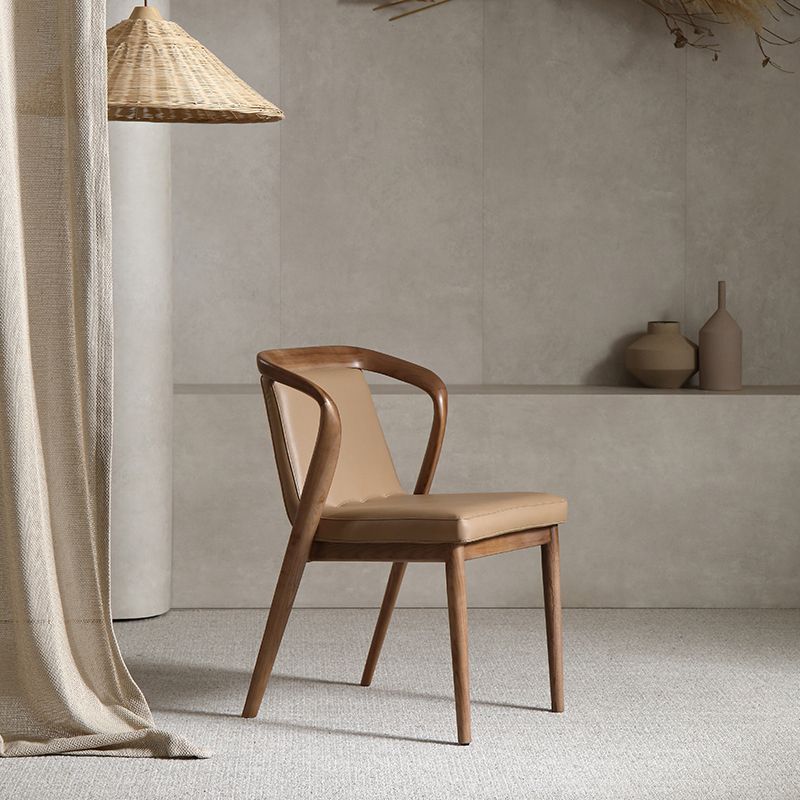 Dining Room Contemporary Side Chair Solid Wood Upholstered Dining Chair