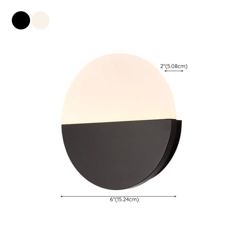 Circle Wall Light Contemporary Acrylic 1 Light Wall Mount Lighting for Bedroom