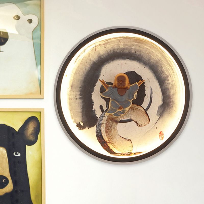 Éclairage mural LED Murd Murd Murd Murd Murd Murd Murd Asian Bouddha Boy Boy.