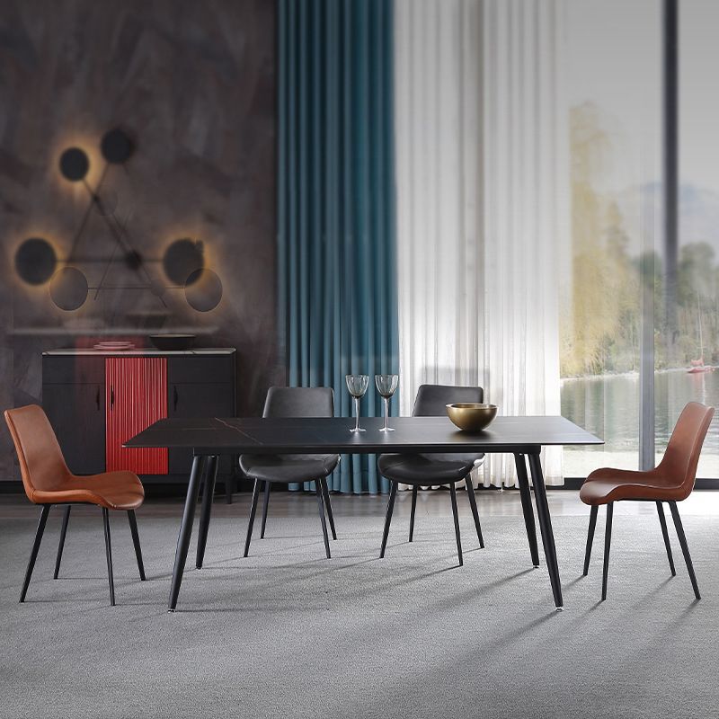 Designer Style Sintered Stone Dining Set Rectangle 1/2/5/7 Pieces Dining Area Table Set