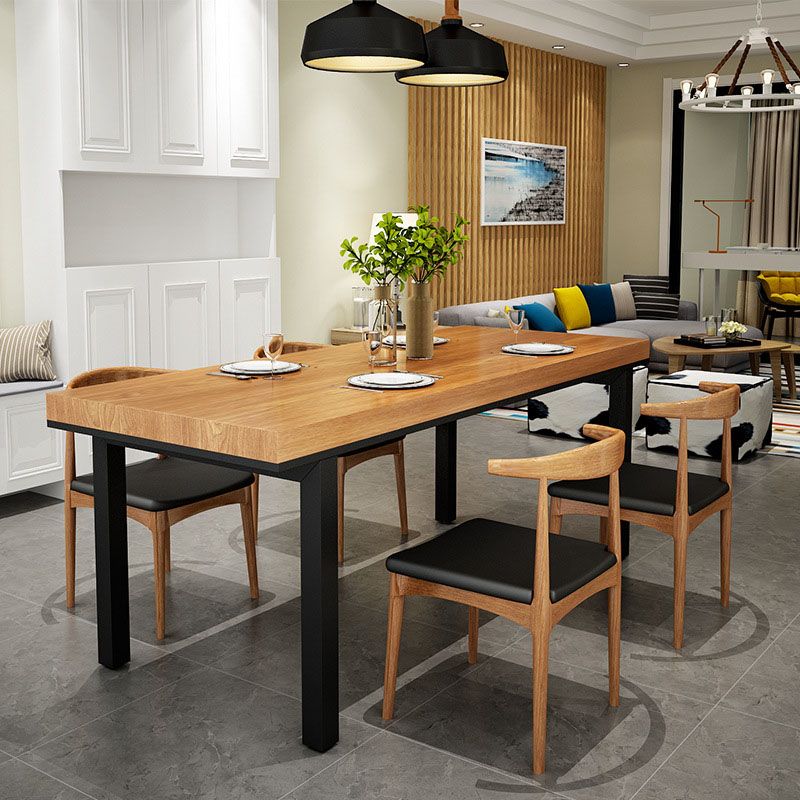 Industrial Home Dining Table Set 1/2/5 Pieces Solid Wood Dinette Set