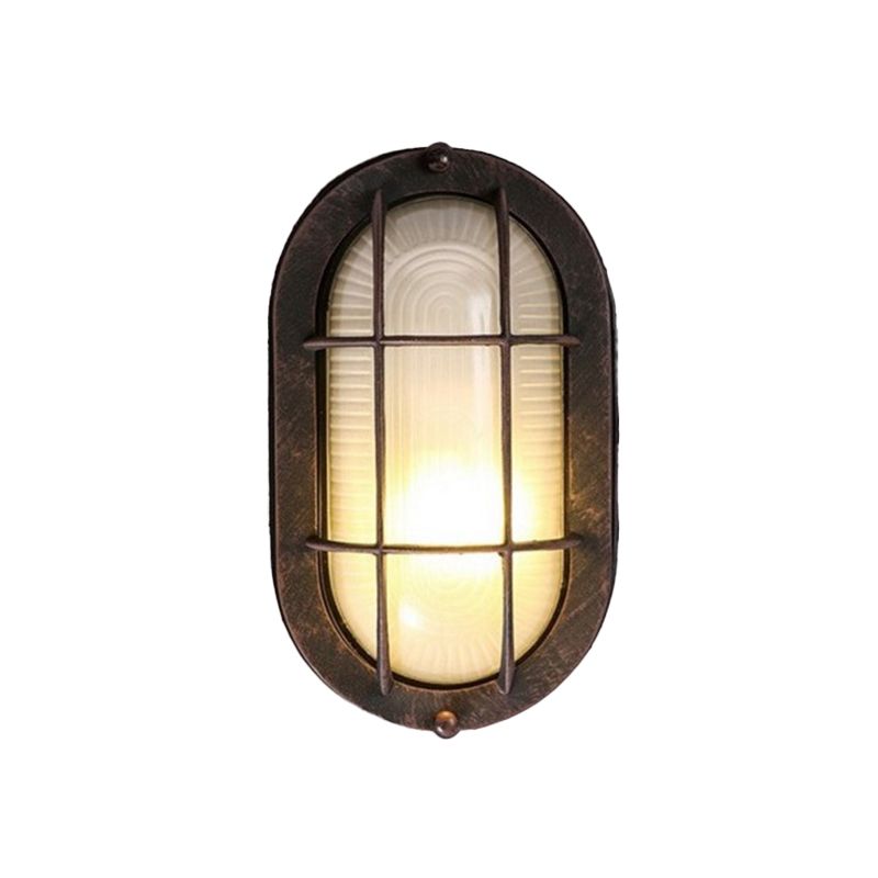 Industrial Style Aluminum Vanity Light Ellipse Shape Vanity Lamp for Shower Room