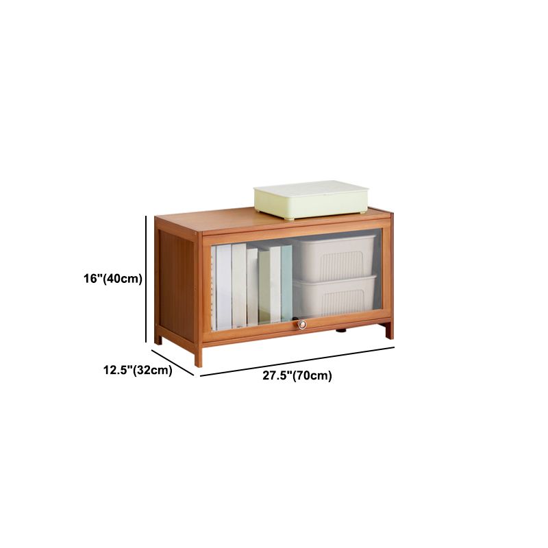 Standard Book Shelf with Doors Brown Bookshelf for Study Room