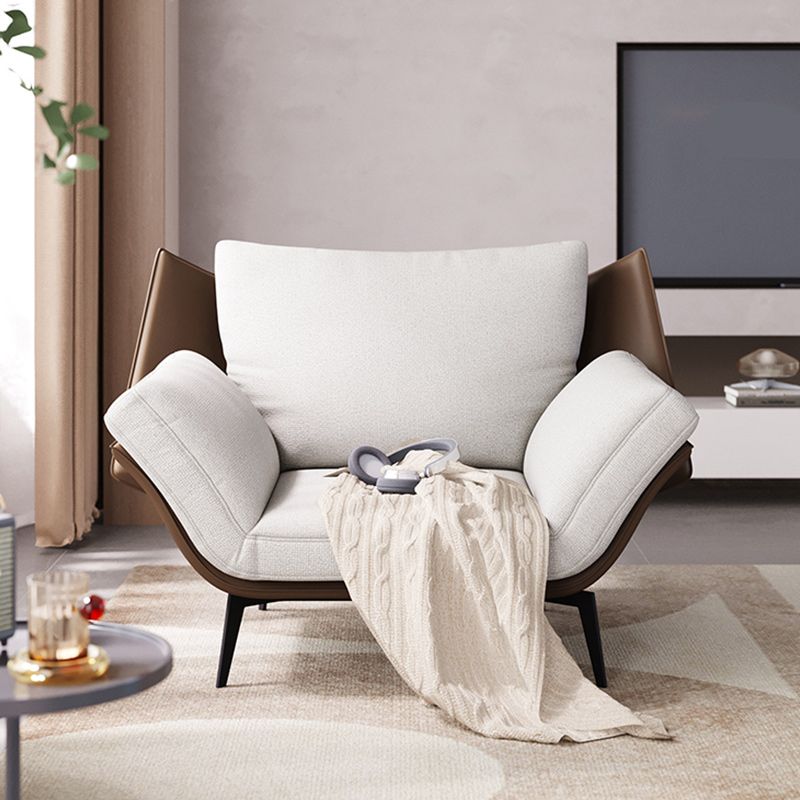 Mid-Century Modern Accent Armchair Flared Arms Fabric Armchair