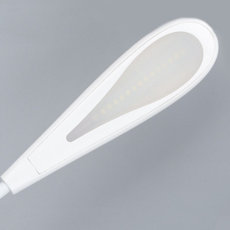 Lámpara de escritorio de brazo de plástico Flexible Luz de lectura recargable LED minimalista con control táctil