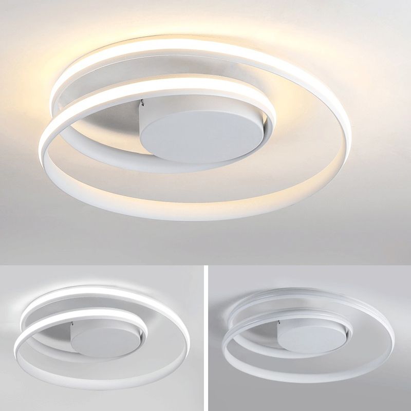 Lámpara de techo LED lineal creativa moderna, montaje empotrado de aluminio con pantalla de silicona