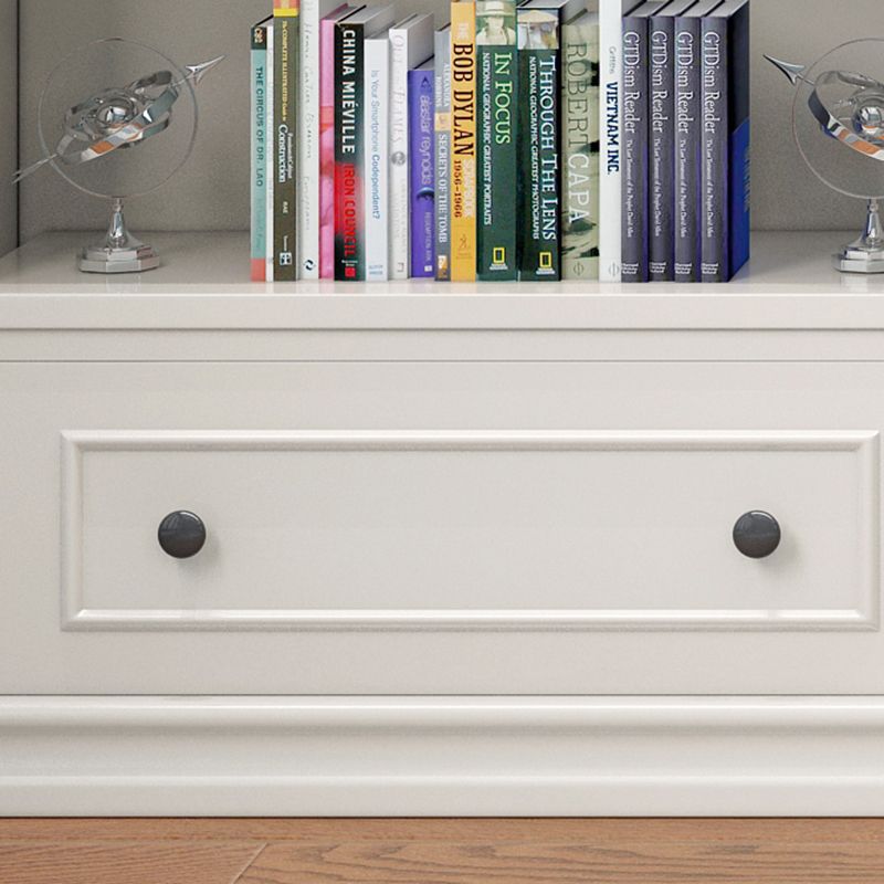 Libreria in stile scandinavo con cassetti libreria di scaffali bianchi per casa e ufficio