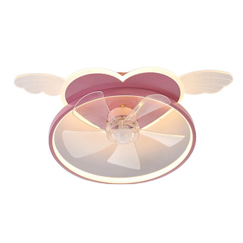 Simple Ceiling Fan Light Modern Multi-Light LED Ceiling Mount Lamp for Bedroom