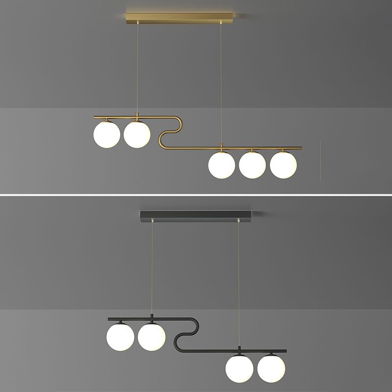 Sala da pranzo globale Isola Luce Light Glass Luce a soffitto in stile moderno