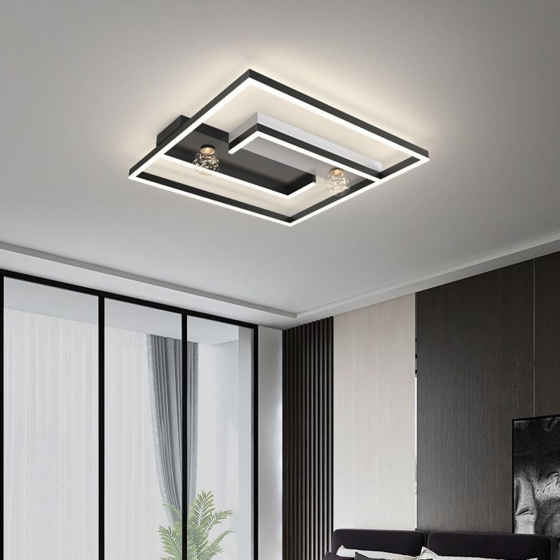 Square Flush Mount Ceiling Light Acrylic Modern Simplicity Flush Mount Ceiling Light for Living Room
