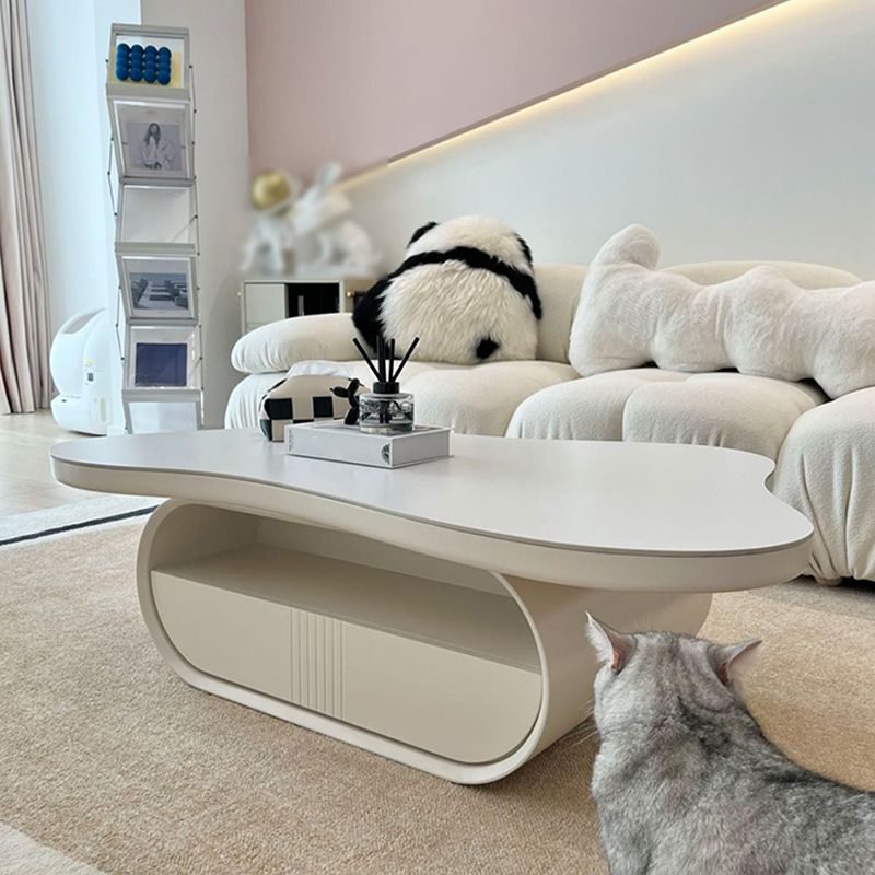 Slate Top Coffee or End Table Abstract Coffee Cocktail Table with Storage Drawers