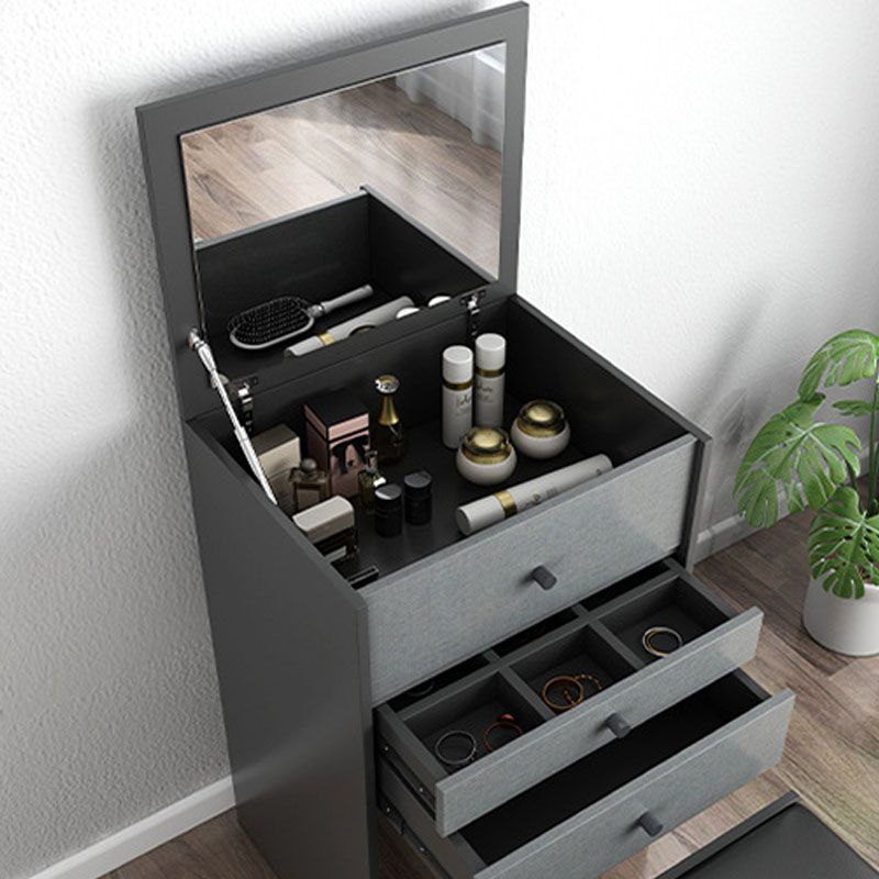 Make-up Vanity with 5 Storage Drawers 15.74" Wide Wooden Dresser