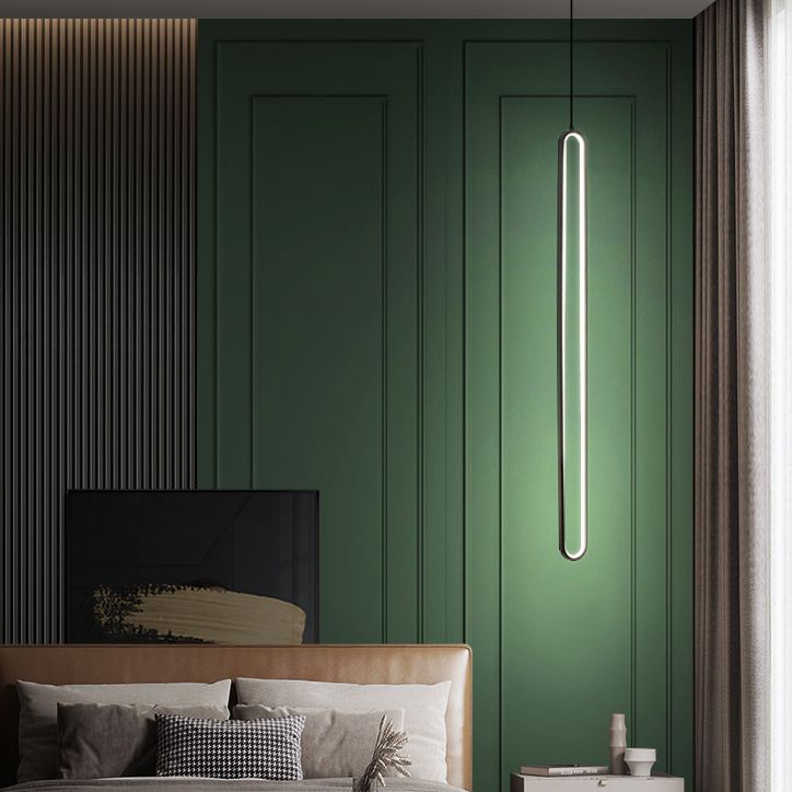 Aluminium -LED LED Linear anheizt Licht im modernen kreativen Stil Kieselgel Deckenleuchte für Wohnzimmer