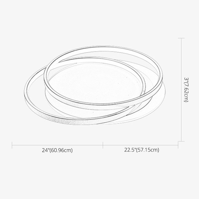 Cycle Semi-Flush Mount Light Modern Minimalist LED Metal LED Ceiling Flush Mount for Hallway