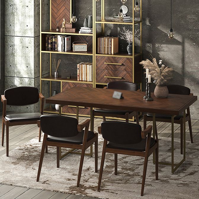 Traditioneller luxuriöser Rechteck Esstisch Massiv Holz Tisch für Esszimmer
