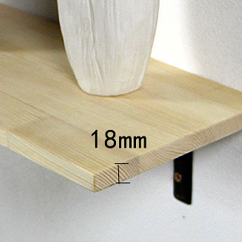 1 Shelf Floating Bookcase Natural Wood Closed Back Bookshelf