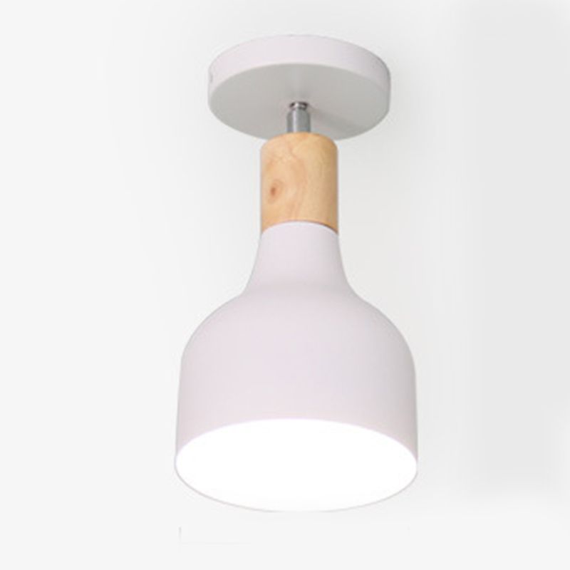 Semi Mount Lighting Modern Style Metal Semi Flush Light Fixture