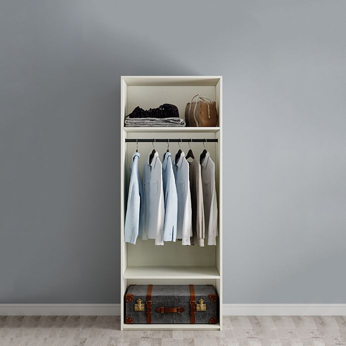 Engineered Wood Wardrobe Armoire Modern White Wardrobe for Bedroom