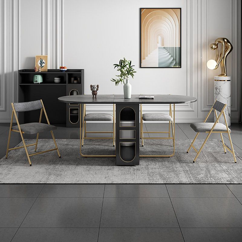 Modern Dining Table Pedestal Base Table ,59.1"L x 31.5"W x 29.5"H