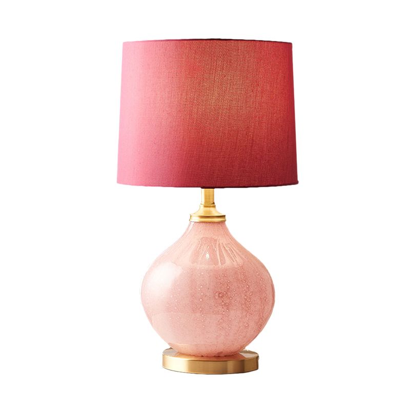 Trommelstof Schaduwtafel Licht Traditionele stijl 1 bol woonkamer nachtstandaard in roze