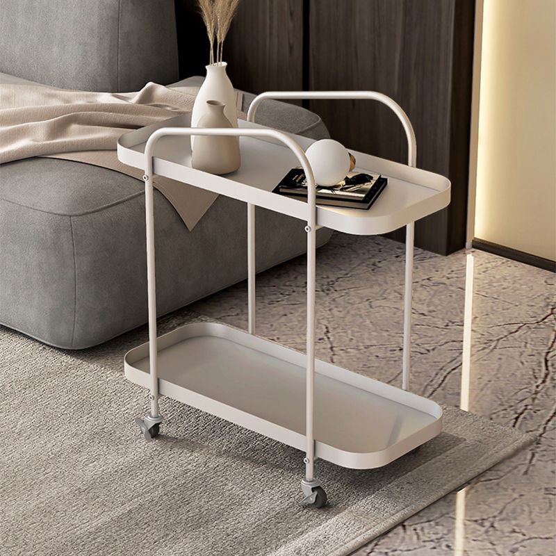 11" Wide Glam Corner Table Rectangular Accent Side Table with Storage