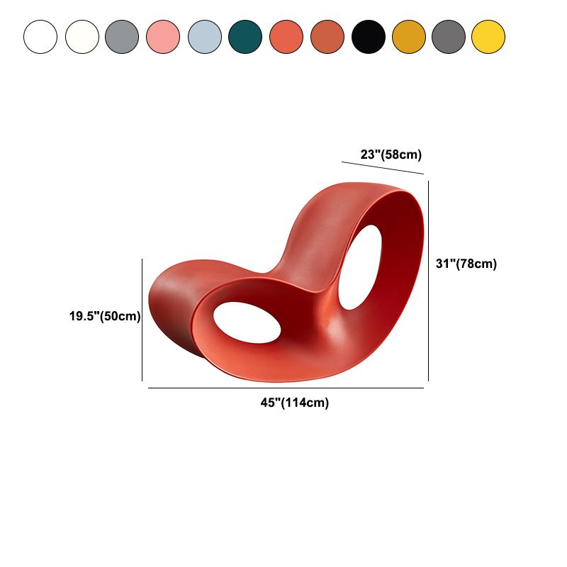 Contemporary Rocking Accent Chair Plastic & Acrylic Rocker Chair