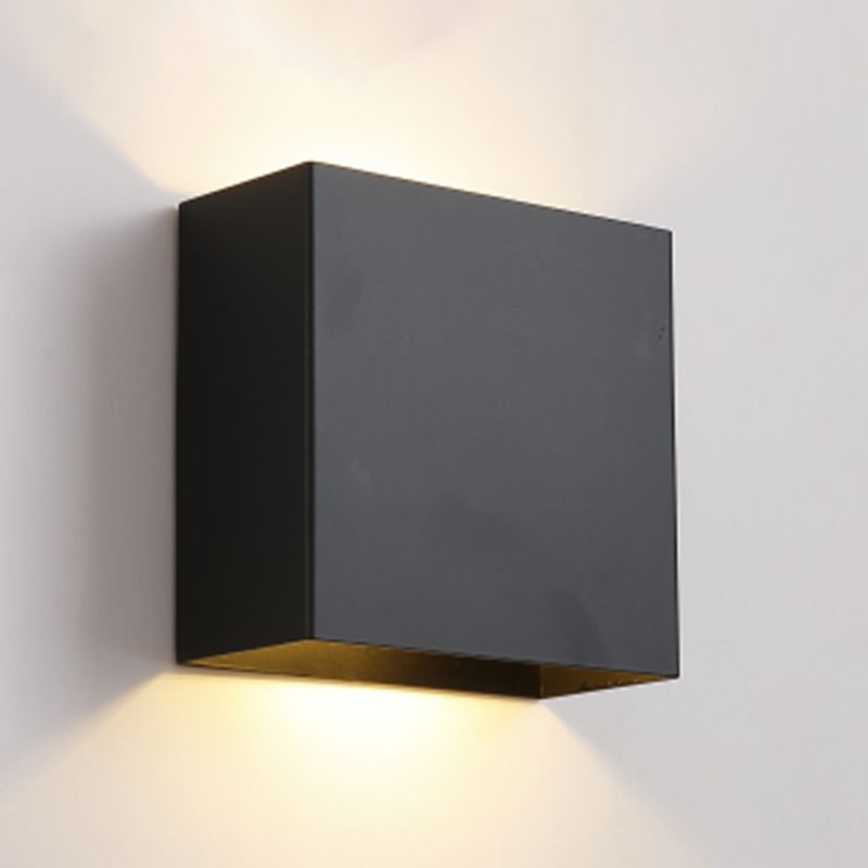 Luces de pared de forma de geometría de estilo contemporáneo de metal luces de montaje de pared de 2 luces