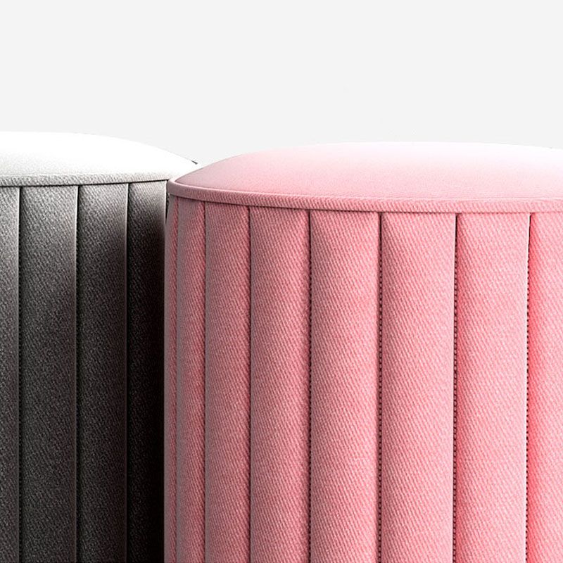 Gorgeous Round Pouf Solid Color Stain Resistant Pouf for Drawing Room