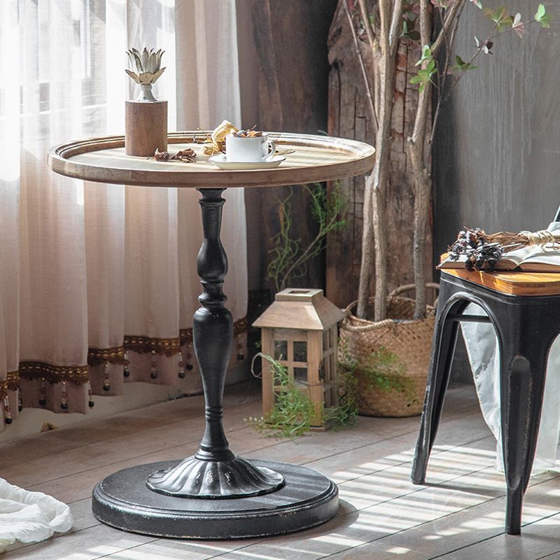19" Wide French Country Side Table Round Accent Side Table for Bedroom